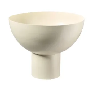 Metallschale auf Fuß Ø 25 cm Creme – Moderne Dekoschale für DIY- und Kreativprojekte