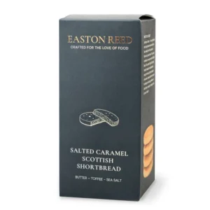 Easton Reed Salted Caramel Scottish Shortbread – traditionell in Schottland und in kleinen Chargen gebacken. Mit Butter, Salted Caramel und feiner Meersalznote.