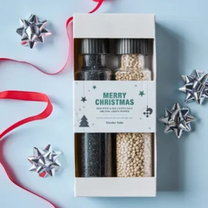 Gift box, CHBlack sea salt + pepper, white, 320|175 g|g