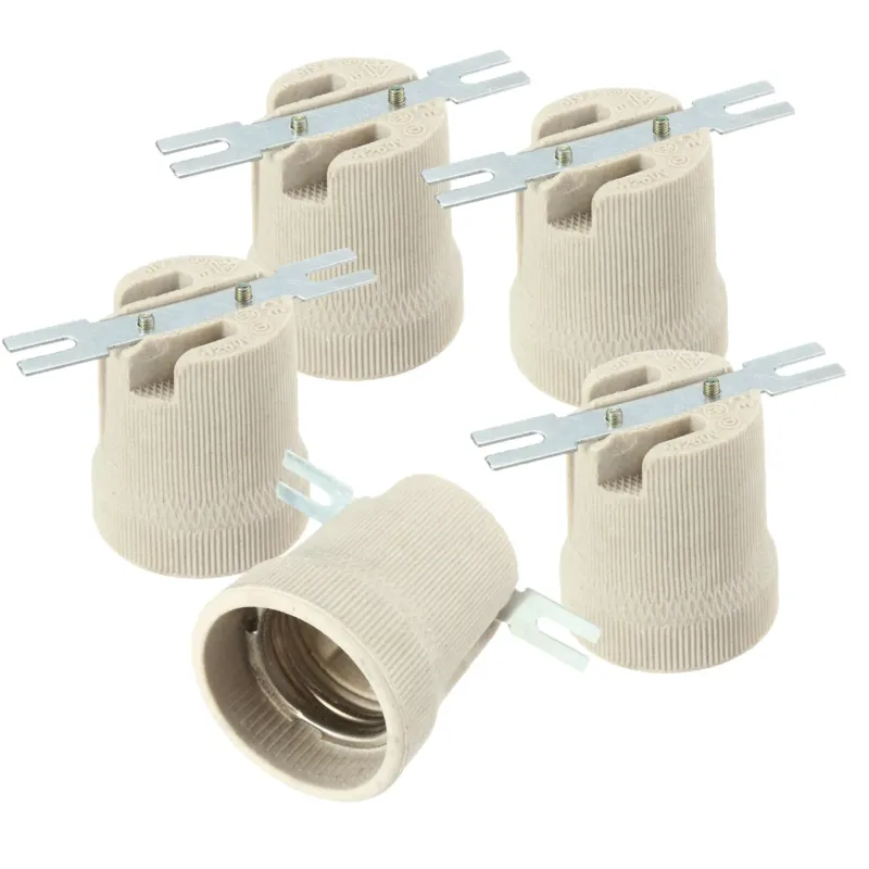 5 x Porzellan E27 Schraube Edison Bauernhof Arbeitsplatz Wärmebirnenhalter