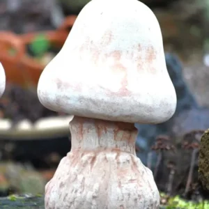 Pilz aus Terracotta – Handarbeit – Frostfest – Gartenfigur Dekoration - 25 cm