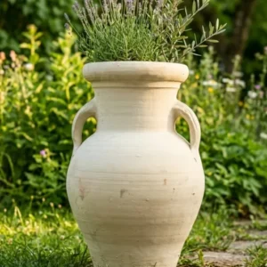 Amphore Terracotta 60cm Handgefertigt Tunesien Bauchig Massiv Garten Deko Vase