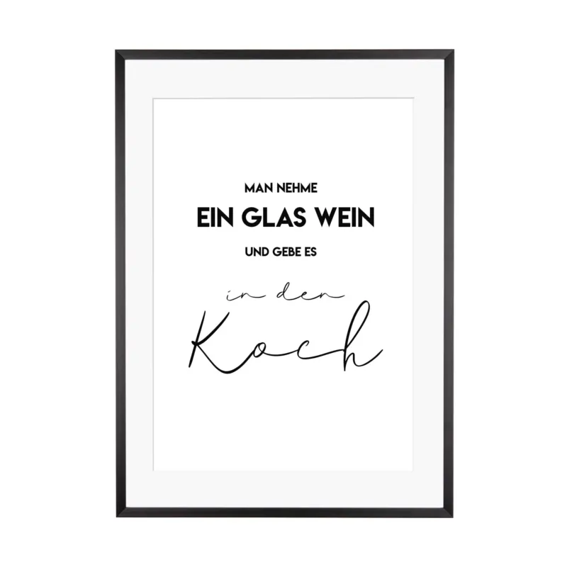 Art Print | Man nehme ein Glas Wein