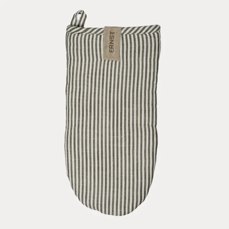Ofenhandschuh - salbei gestreift