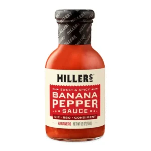 Banana Pepper Habanero Sauce von Miller's Gourmet Foods kaufen – Extra scharf & fruchtig mit Bananenpfeffer & Habanero