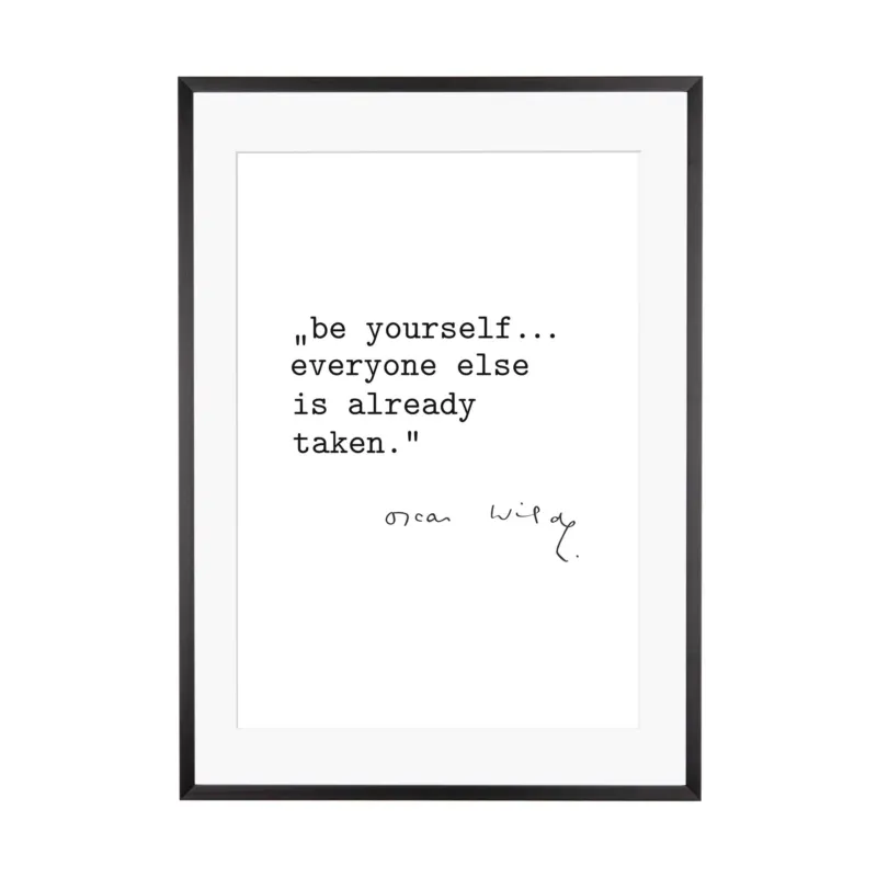Art Print | Be yourself - Zitat Oscar Wilde