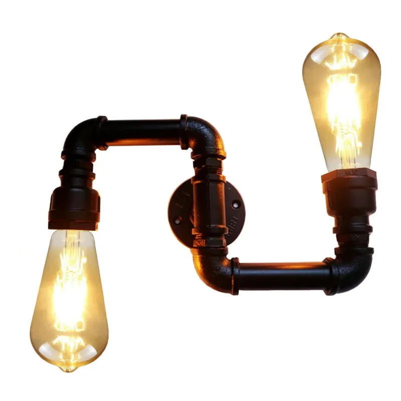 Wandleuchten Industrial Metal Water Pipe Wandleuchte LEDSone DE-1