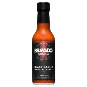 Black Garlic Carolina Reaper Hot Sauce von Bravado kaufen – feurig-scharfe Chilisauce mit Ahorn