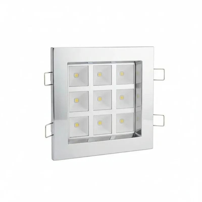13W LED Downligt 230V dimmbar weiß eckig – Einbaustrahler IP20, dimmbar