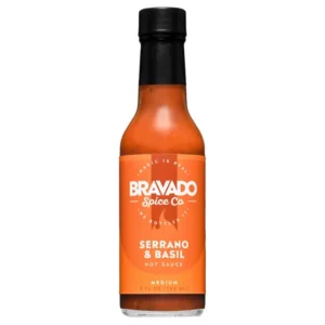 Serrano & Basil Hot Sauce online bestellen – Mild, aromatisch, ideal zu Pizza & Grillgerichten