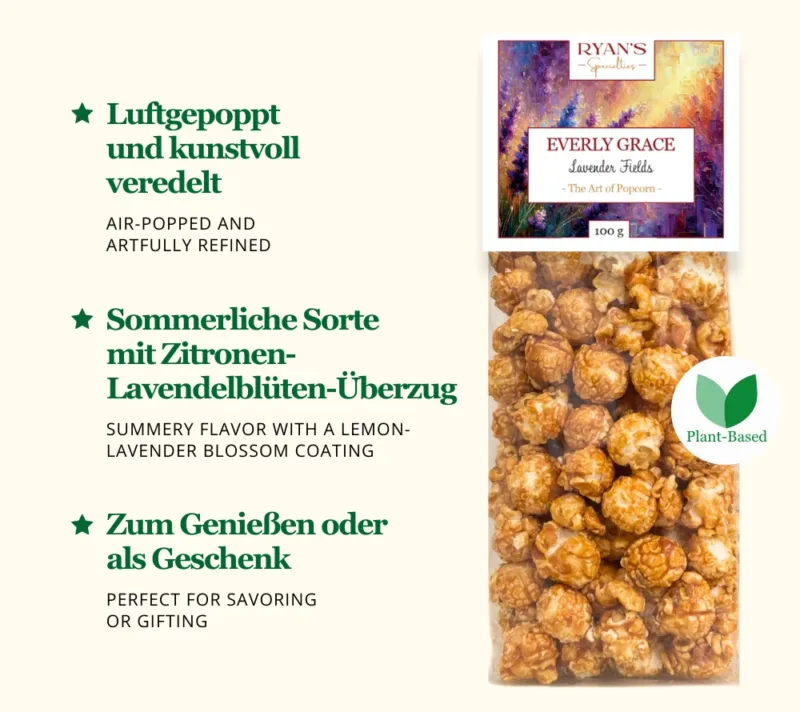Everly Grace Popcorn Sunny Lavender Fields – Knuspriges Popcorn mit Zitrone & Lavendel