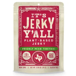 Prickly Pear Teriyaki Jerky kaufen ☆ Süß-herzhafter veganer Snack ☆ Proteinreich & glutenfrei ☆ Perfekt für unterwegs oder Mahlzeiten ☆ Jetzt probieren!