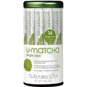 Matcha Single Sips®: 14 Portionssticks für unterwegs. Matcha leicht gesüßt, nur 15 kcal – einfach shaken oder rühren, heiß oder kalt genießen. Jetzt bestellen!