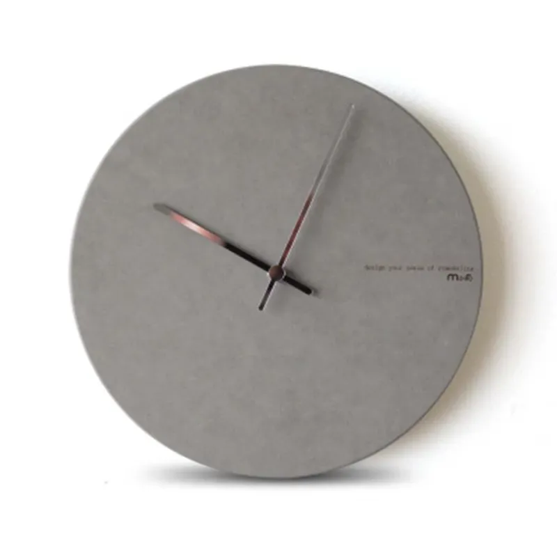 Skandinavische Wanduhr rund in Anthrazit