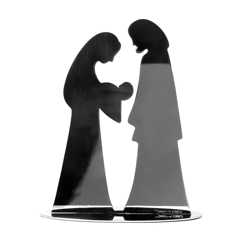 MARIE JOSEPH JESUS Deko-Familie silberfarben