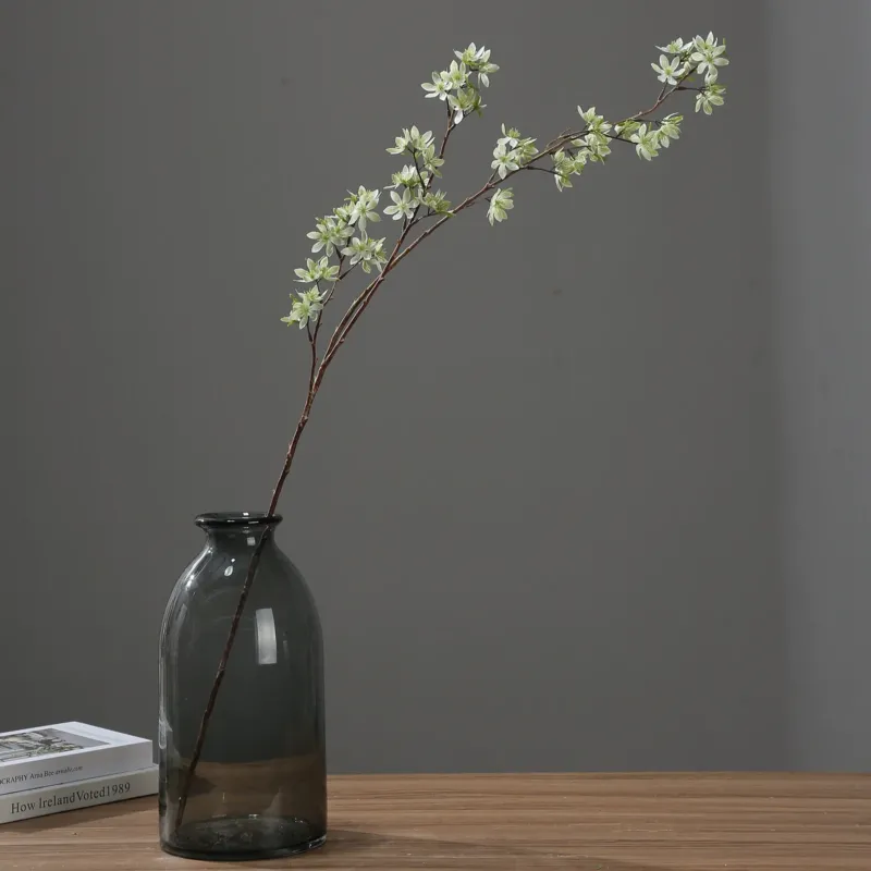 Künstliche Sterndolde 108 cm, naturgetreuer Dekozweig mit 49 Blüten, hochwertige Kunstblume für Vase, Hochzeit, Gastronomie & Floristik