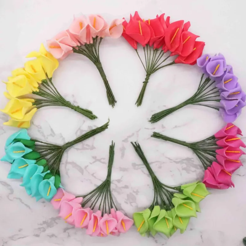 Künstliche Calla-Lilie 11 cm, realistisch, ideal für Hochzeiten, DIY-Geschenkverpackungen, Dekoration für Floristen, Eventplaner