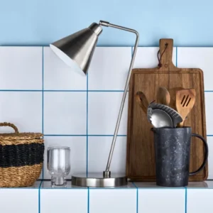 Bordlampe, HDGame, Børstet sølvfinish