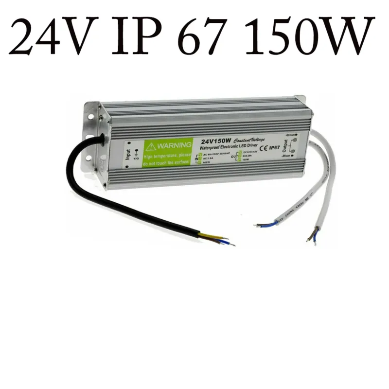Wasserdichtes LED Netzteil 150W 24V DC IP67 Trafo für Außenbeleuchtung~2417