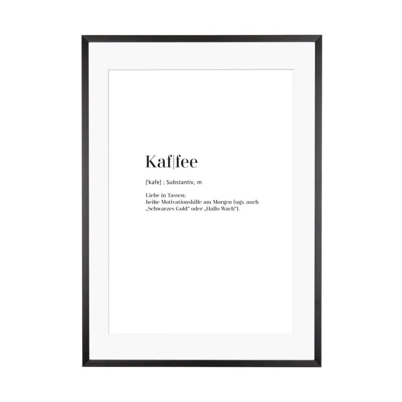 Art Print | Kaffee - Worterklärung Definition à la Duden