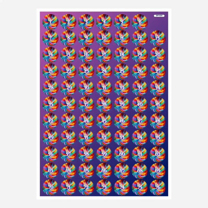 Bunte Diamond Painting Döschenaufkleber mit Phönix-Motiv zur professionellen Sortierung deiner Diamanten