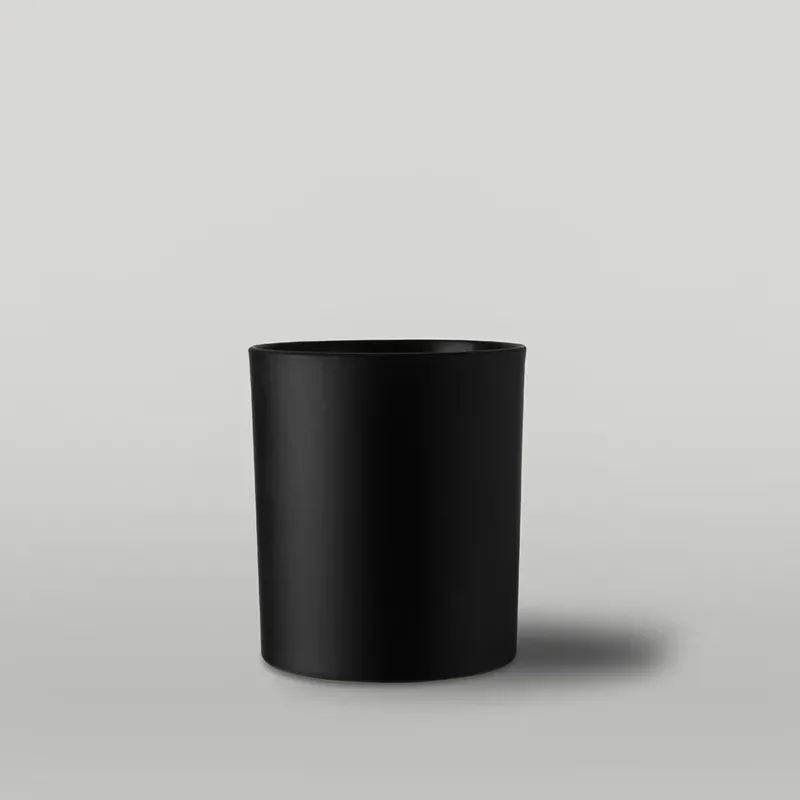 30cl Lotti matt black candle jar on a grey background