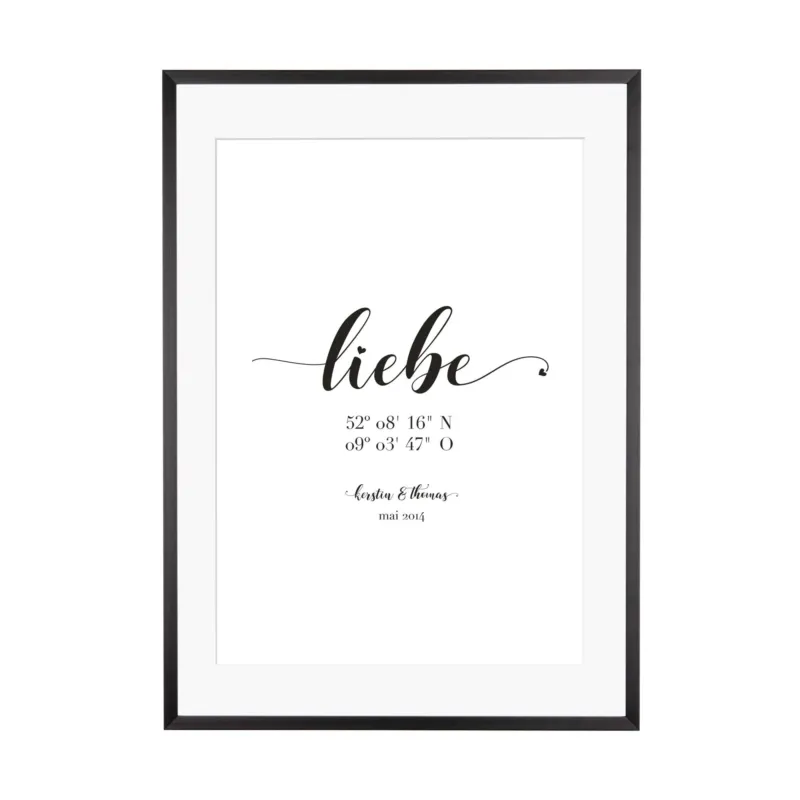 Print personalisierbar | Koordinaten Liebe