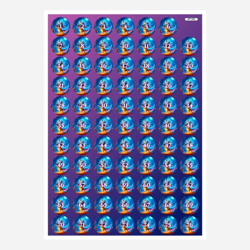 Bunte Diamond Painting Döschenaufkleber mit Mondscheintanz-Motiv zur organisierten Sortierung von Steinchen