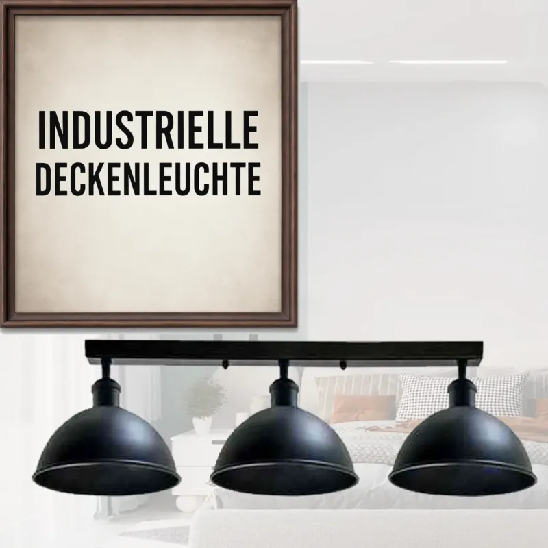 Industrie Deckenleuchte 3 flammen lampe | Ø 21 cm ~ 3315