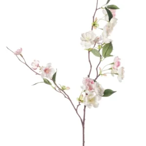 Kirschblüte künstlich 80 cm - 1 Zweig - Creme / hellrosa