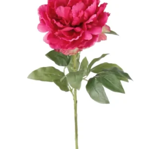 Pfingstrose künstlich 65 cm - 1 Stiel - Fuchsienrot