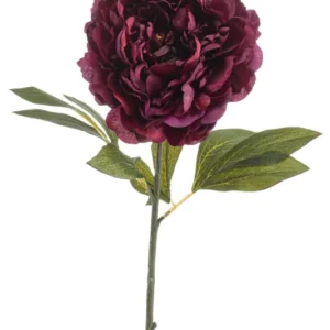 Pfingstrose künstlich 77 cm - 1 Stiel - Bordeaux