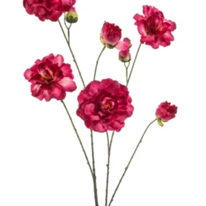 Kamelie künstlich 110 cm - 1 Zweig - Fuchsienrot