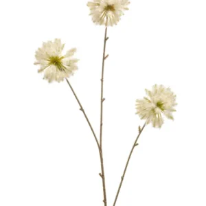 Pusteblume 3 Köpfe Künstlich 80 cm - 1 Stiel - Elfenbein