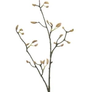 Magnolie künstlich 90 cm - 1 Zweig- Braun
