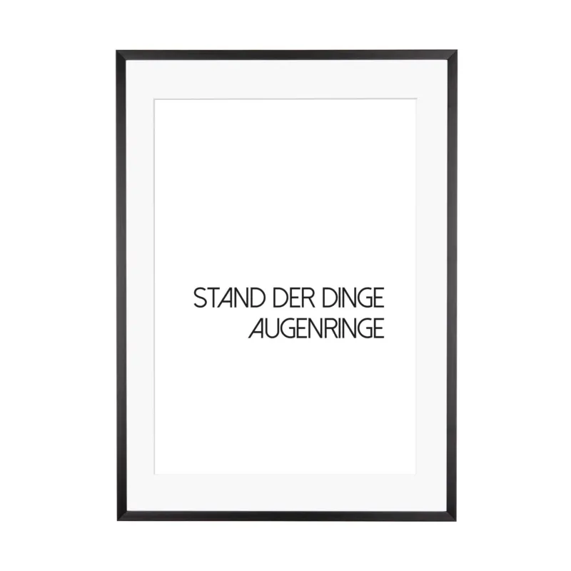 Art Print | Stand der Dinge Augenringe