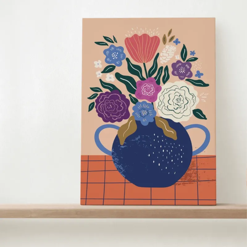 Kit peinture par numéro bouquet coloré, coffret créatif vue d'ensemble - Flowrette