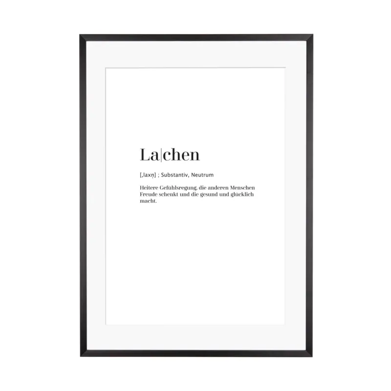 Art Print | Lachen - Worterklärung Definition à la Duden