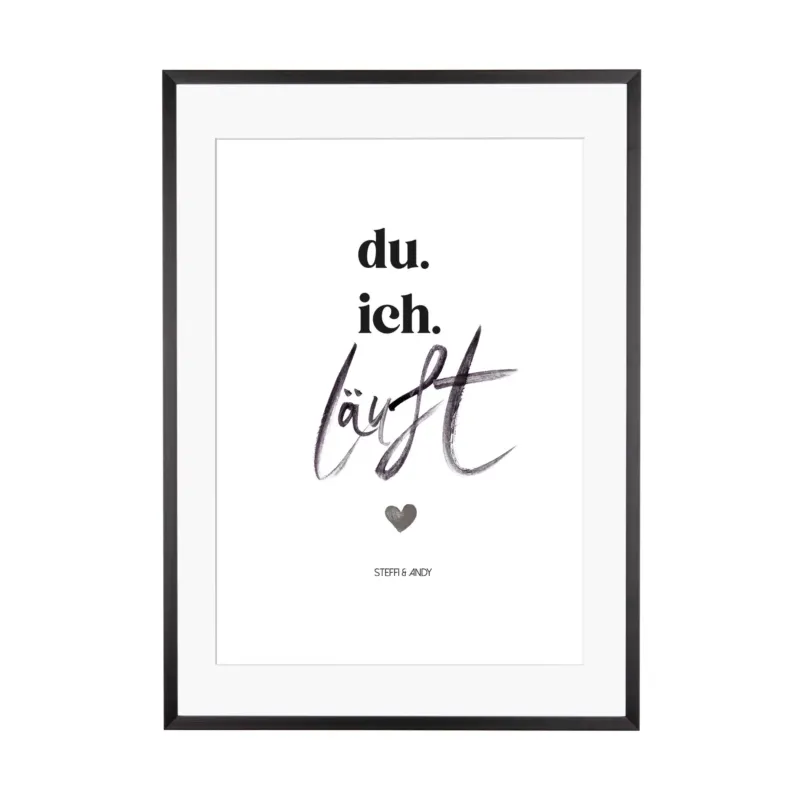 Print personalisierbar | Du - Ich - läuft