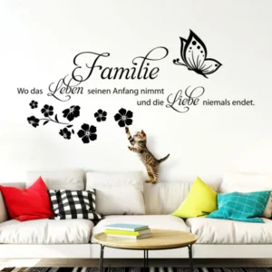 Wandtattoo Familie ist.. wo Leben beginnt.. W5448