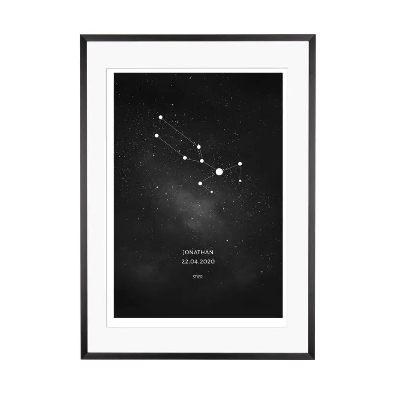 Print personalisierbar | Sternzeichen Stier - Sternenhimmel