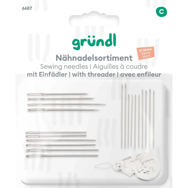 Nähnadelsortiment mit Einfädler
