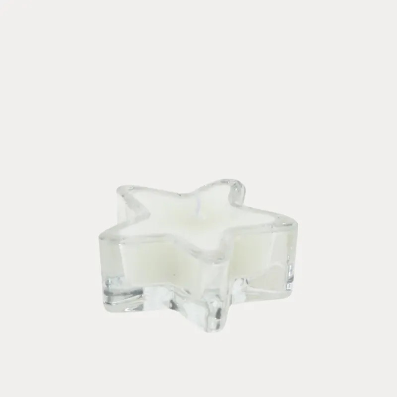 Teelichter Stern 6er Set - weiß