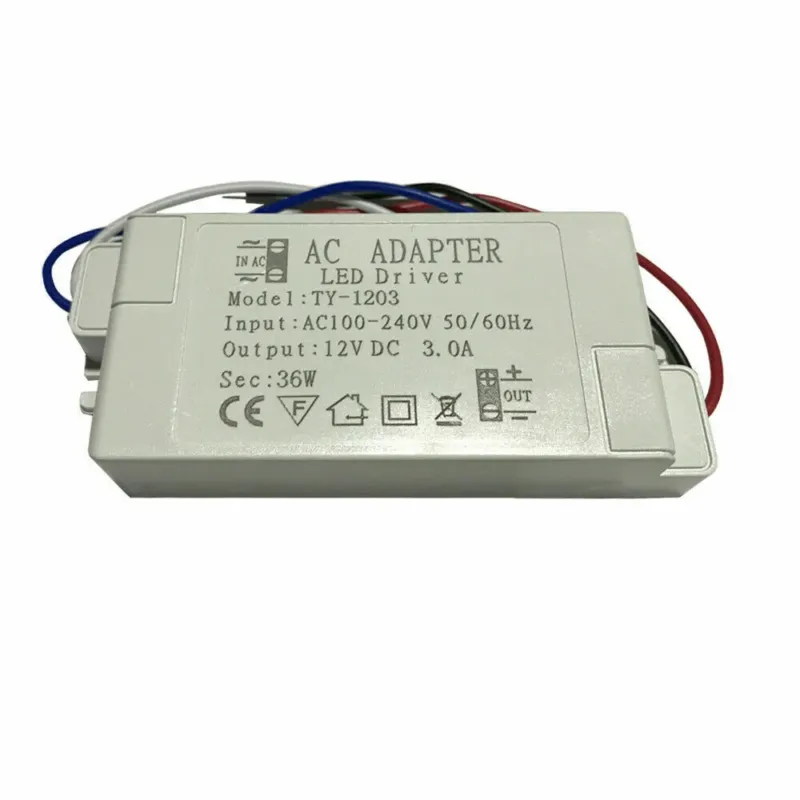LED Trafo 12V DC 36W, 3A, 110-230V AC, Konstantspannungstransformator