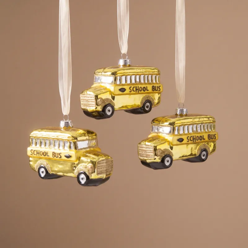 Suspension de Noël Pop School Bus Jaune