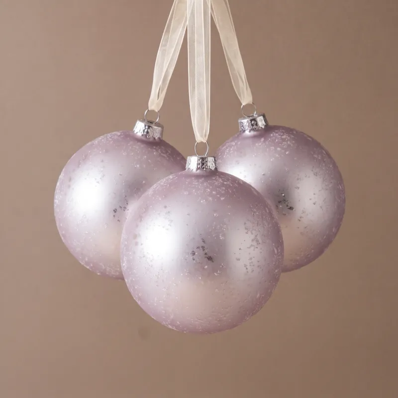 Boule de Noël Pailletée et Mat Grand Format Violet