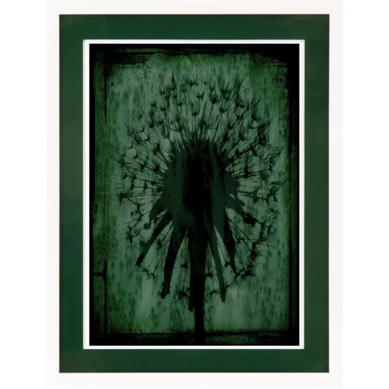 Rahmenbild mit Acrylpassepartout - Greeny