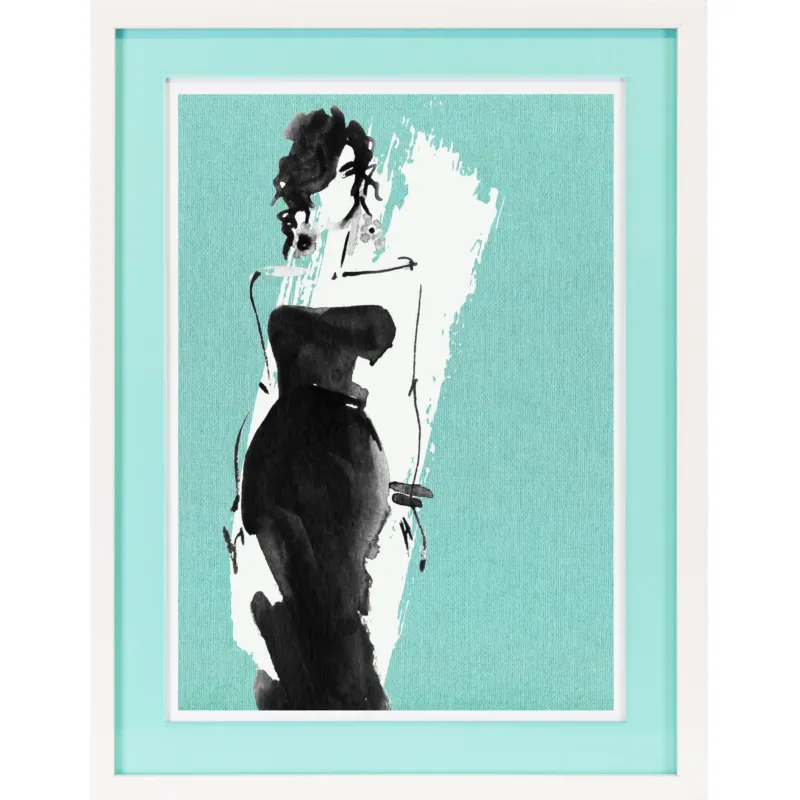 Rahmenbild mit Acrylpassepartout - Audrey Dress
