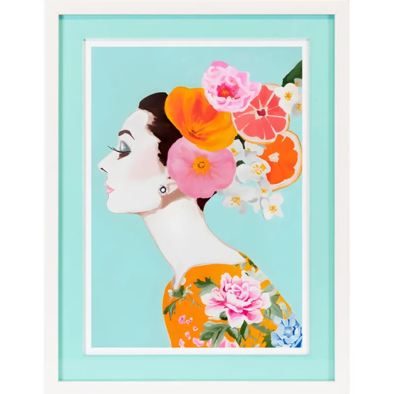 Rahmenbild mit Acrylpassepartout - Fashion Face