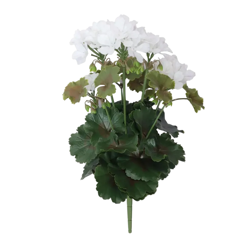 Künstliche Geranie - Perla | 40 cm weiß